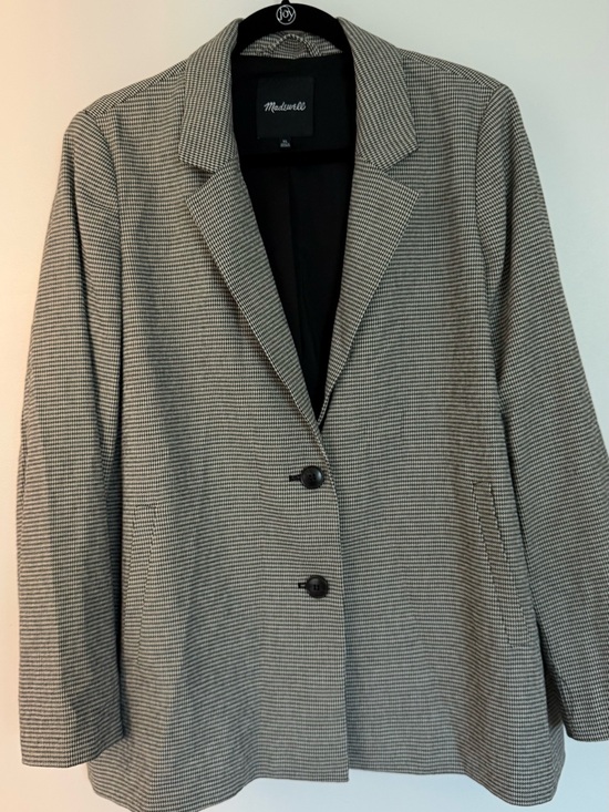 Madewell Jackets & Blazers - Madewell Black & White Houndstooth Blazer